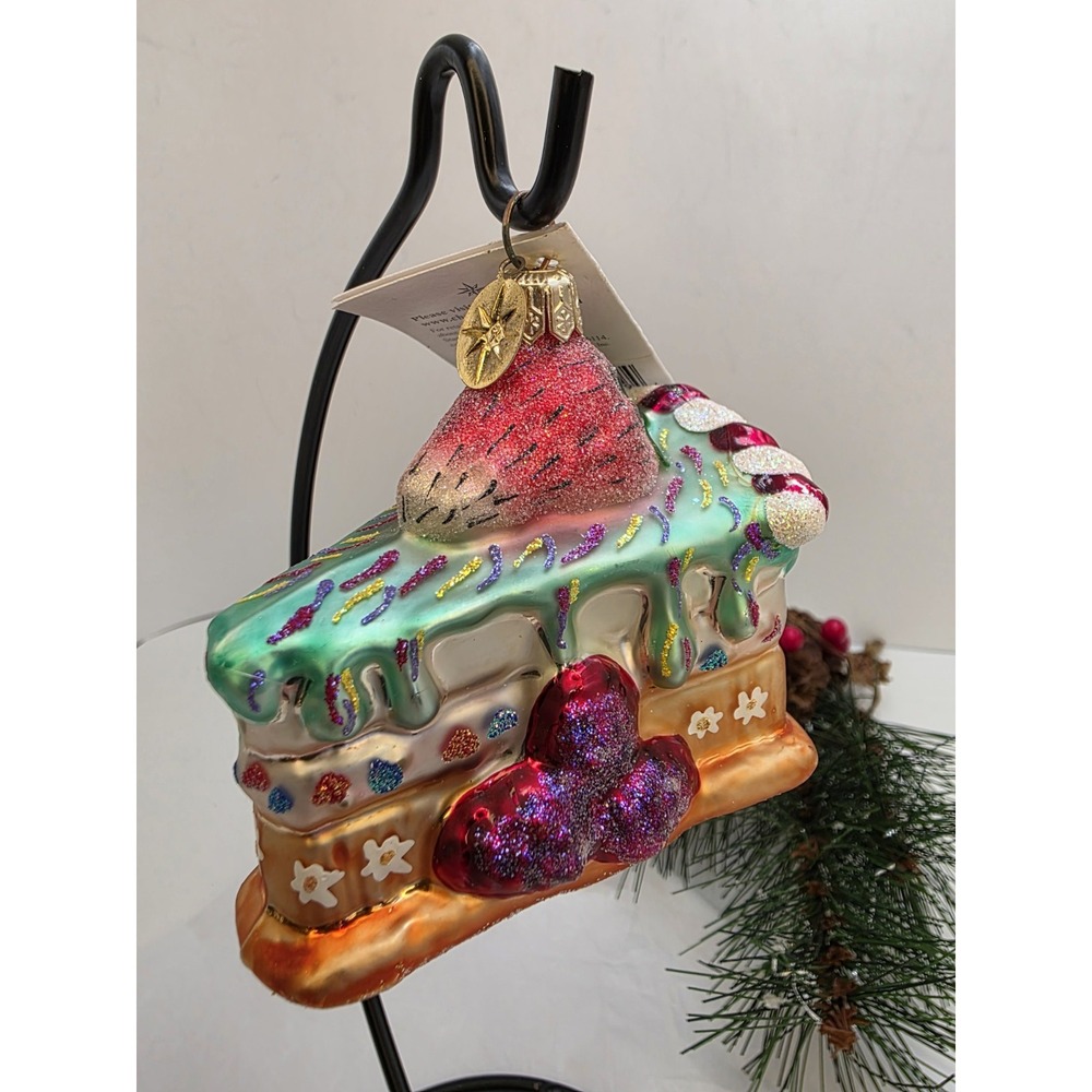 2000 Christopher Radko Berry Shortcake 00-036-0 3" Glass Ornament Poland Tag